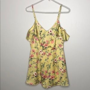 Urban Outfitters yellow floral Romper